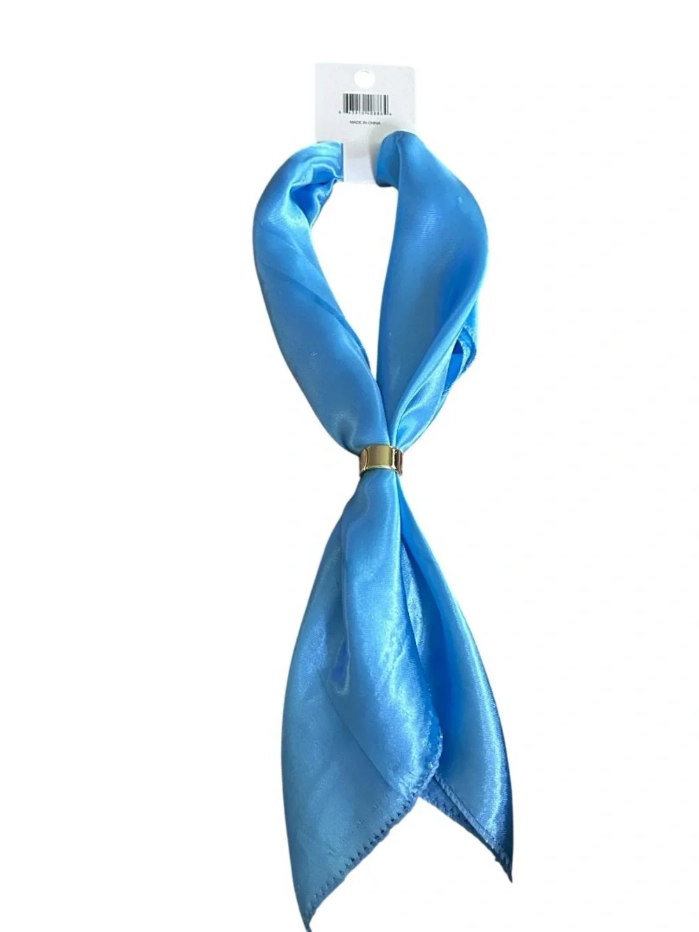 NWT Isabella New York Blue Satin Square Scarf | Neck Hair Purse Bag Tie 20x20
